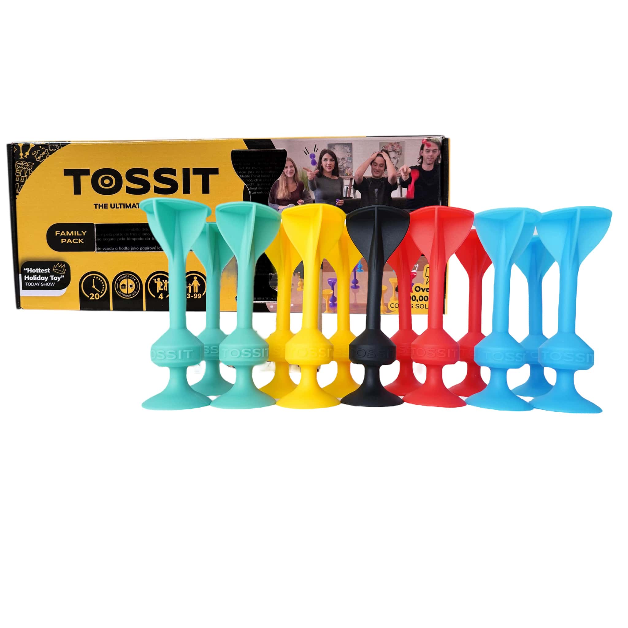 Tossit: Family Set - Rd/Cyn/Blu/Yel